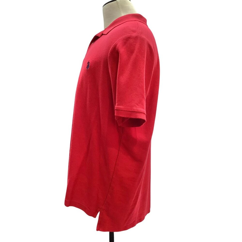 U.S. Polo Assn. Mens Red Polo Shirt XXL Cotton/Polyester Blend - Picture 2 of 4